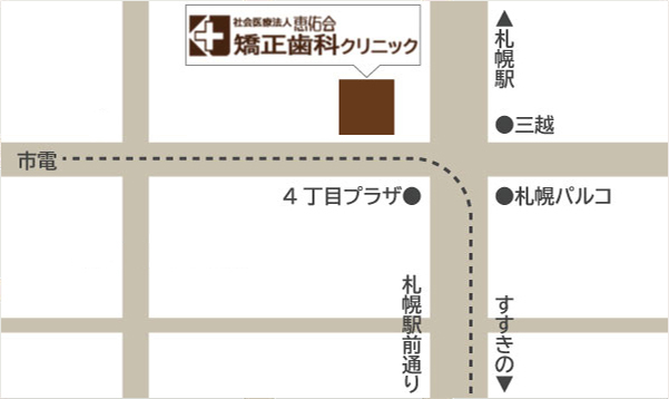 恵佑会矯正歯科クリニックの地図